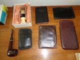 Old Wallets, Old Pipe, Old Shaving Brush
