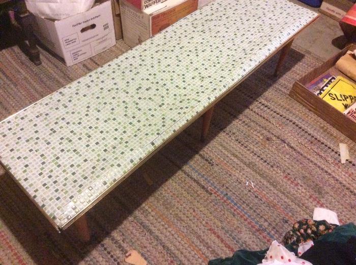 Mosaic Coffe table-retro and needs some repairs