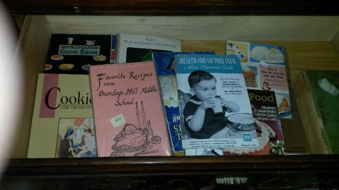Cookbooks there is hundreds of them.  From new to vintage, advertising, fund raising, topic specific