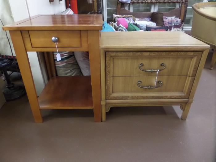 cute side table - the nightstand (on right) is Vintage!