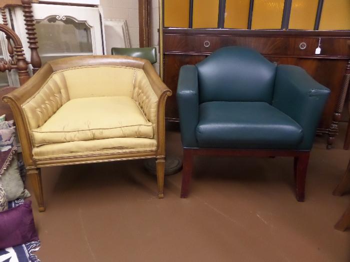 Baker, Knapp and Tubbs Circa 1950's chair  - Paoli green leather chair 