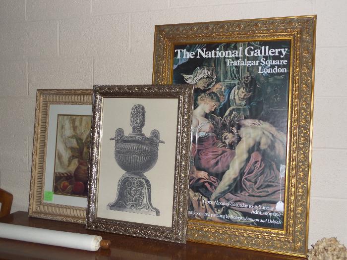 a variety of art - original works - prints - quality frames retro, vintage and antique 