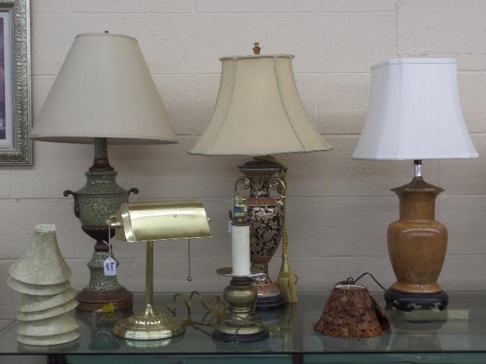 many lamps