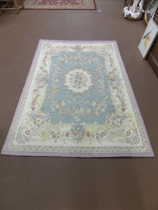 Rug - Savonniere pattern, needlepoint, machine made, made in India, cotton backed