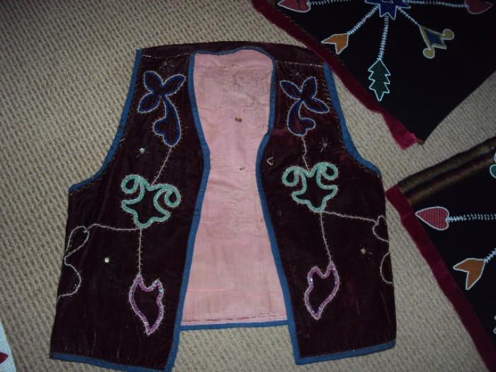 Native American Indian bead work vest