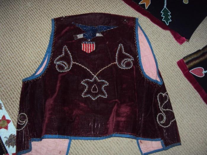 Native American Indian bead work vest