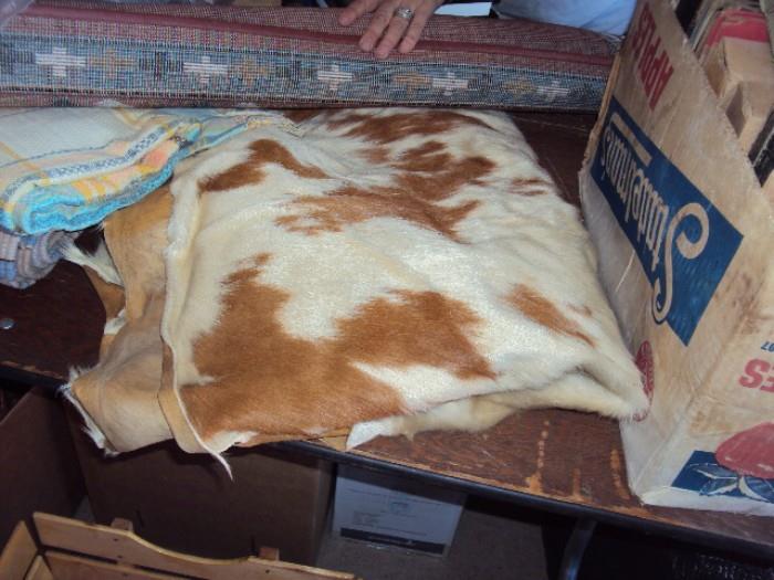 Family ate the cow this hide belonged to. Use as a wall hanging or rug 