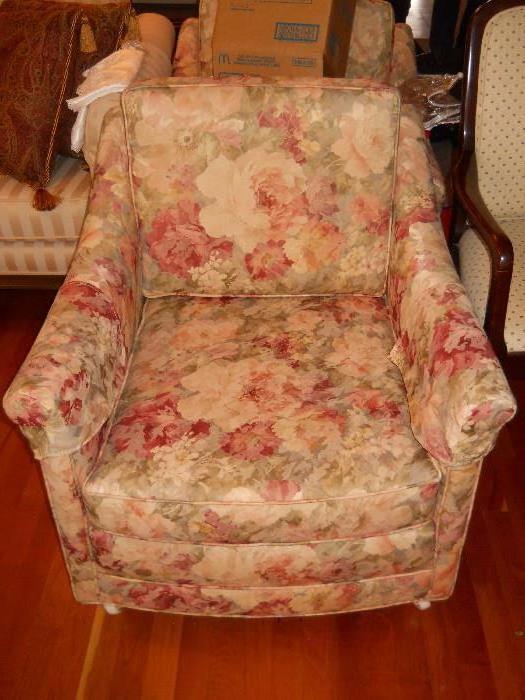 We have a pair of these terrific floral chairs