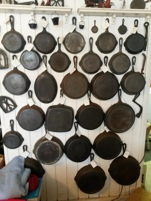 Collection of Griswold and Wagner cookware