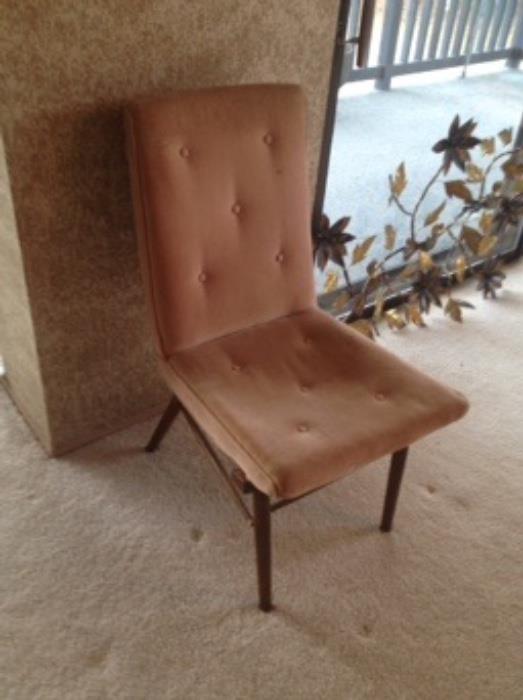 Mid-century teak legged chair - 2 available