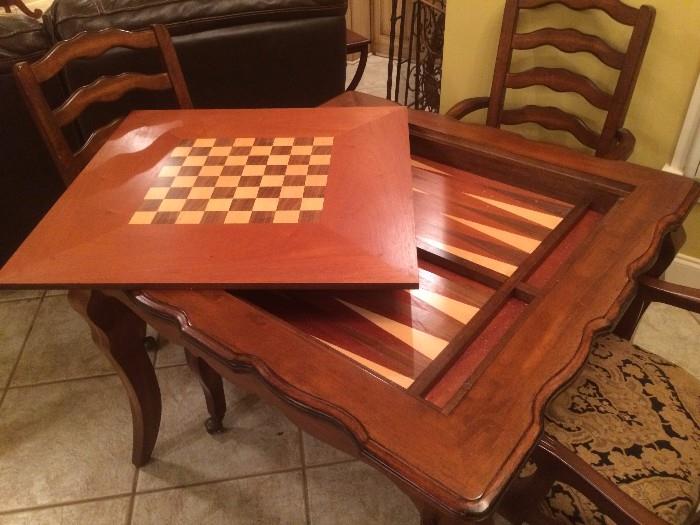 Game table and four chairs