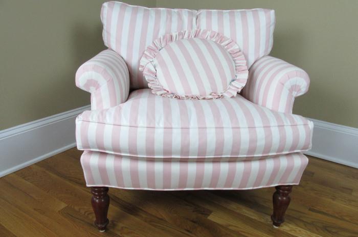 Laura Ashley Striped Arm Chair by Baker 