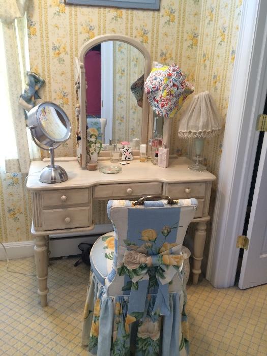 Dressing, make-up table, mirror & chair