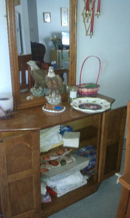 Side Buffet Cabinet with Mirror - Great for Foyer