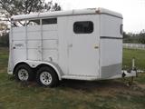1994 Bumper pull Logan Ranger II 2 horse trailer....front tack storage