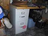 one of two HON file cabinets