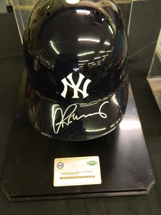 Alex Rodriguez New York Yankees MLB Batting Helmet W Steiner COA
