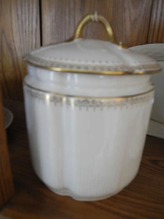 Limoges biscuit jar