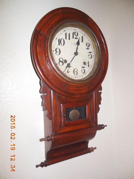 This 1 of 3 Clocks - This one made by Seikosha Co., Japan.  Works - strikes on the hour.
