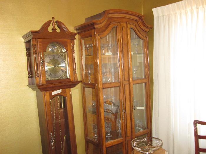 Duh, it's a grandfather clock and the china cabinet.