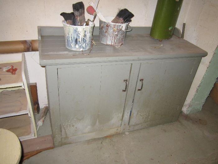 Basement, another old kitchen cabinet