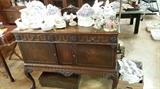 Easter collectibles, walnut Depression Era server
