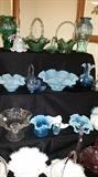 Fenton, various colors, some signed