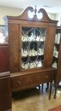 Walnut china cabinet
