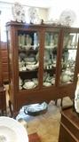 Walnut China cabinet, collection of Lenox