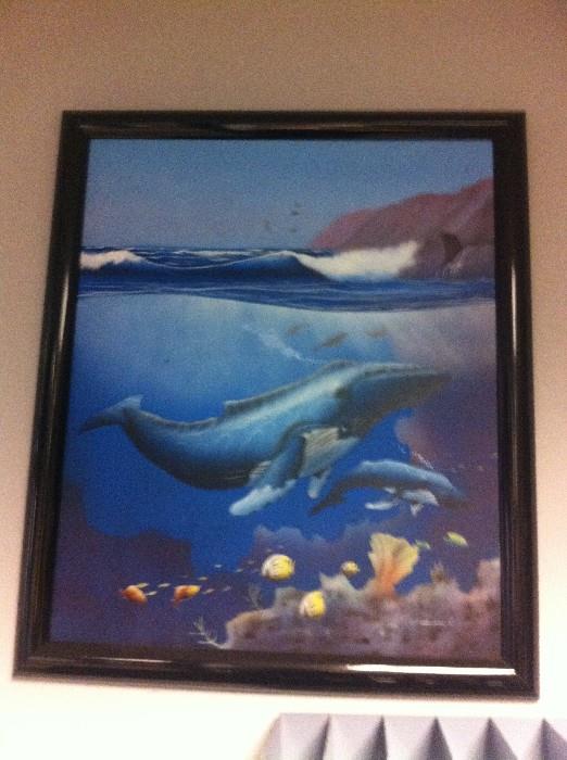 Set of 3 underwater sea paintings