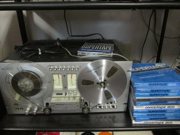 Vintage Pioneer reel to reel & many blank tapes