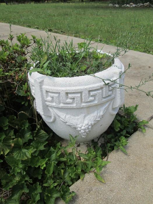 Several Vintage Urn with Grapes Planters