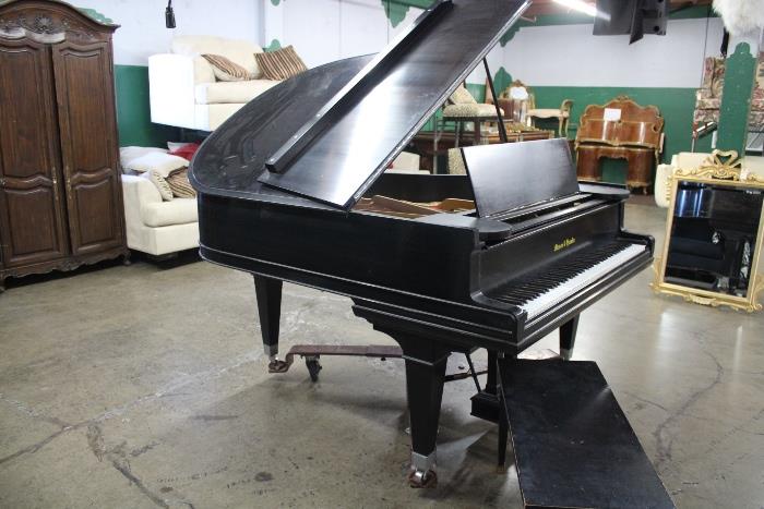 Mason Hamlin 5'8" Model A 1910 Black Satin Baby Grand Piano #19201