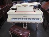 A54 #1 Horugel 5’10” 1986 French Louis 15th Case, Ivory White Guilded , Grand Piano #811739 Condition of 9/10