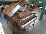A54 #3 Chickering 5’5” Circa 1925 mahogany Deco case Grand Piano #826A54 Condition of 9