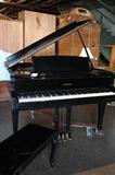A54#9 Doll &Sons 1906 5’ Baby Grand Piano Black Satin Finish Rough Condition of 7 #177092