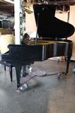 A54#9 Doll &Sons 1906 5’ Baby Grand Piano Black Satin Finish Rough Condition of 7 #177092