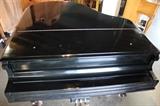 A54#9 Doll &Sons 1906 5’ Baby Grand Piano Black Satin Finish Rough Condition of 7 #177092