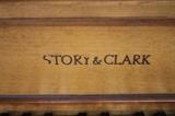 A54#10 Story & Clark 1960 Console piano Bleach Mahogany Keys Yello Condition of 8 #320165