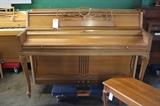 A19 #6 Wurlitzer 1964 42” Light Wood Console Piano #882038 Condition of 8