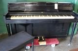 A19 #8  Wurlitzer 1962 37” Black satin Spinet Piano *left Leg needs paint* #788635 Condition of 8
