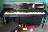 A19 #8  Wurlitzer 1962 37” Black satin Spinet Piano *left Leg needs paint* #788635 Condition of 8