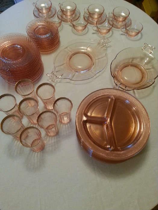 Pink Glass and Depression Glass
