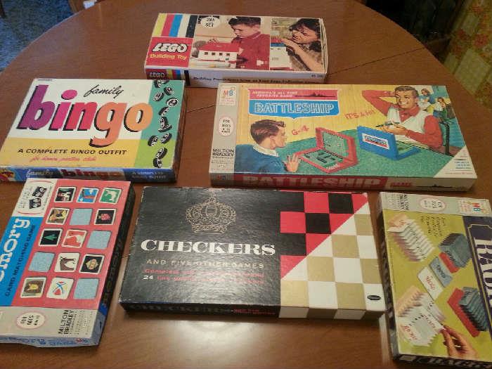Vintage Lego, Bingo, Battleship, Memory, Checkers, and More...