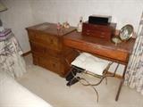 antique dest and night stand