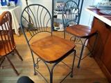 Cherry and iron bar stools also from Canada