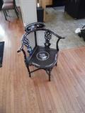 Japanese style corner chair accented