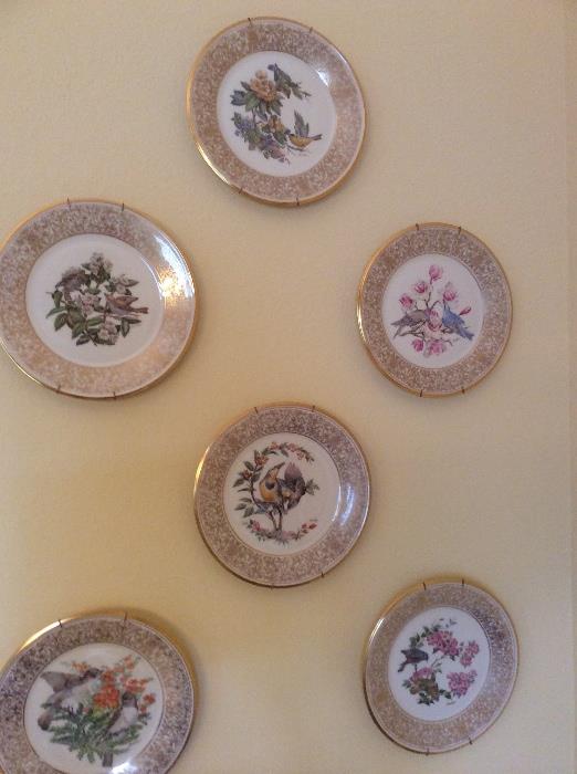 boehm birds plates from Lenox - a few sets, leftovers from clients shop "the Pillars"