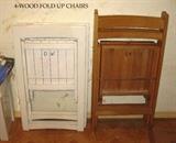 Wood fold up chairs