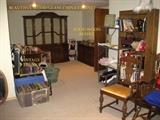 China cabinet etc. books/chairs